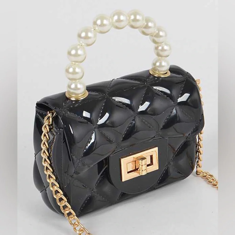 Pearl Handle Mini Jelly Swing Bag